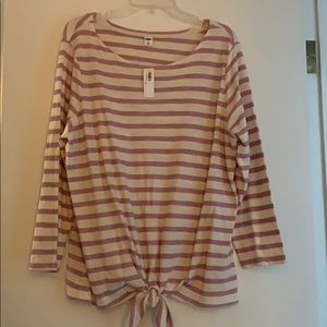 Old navy front tie long sleeve shirt